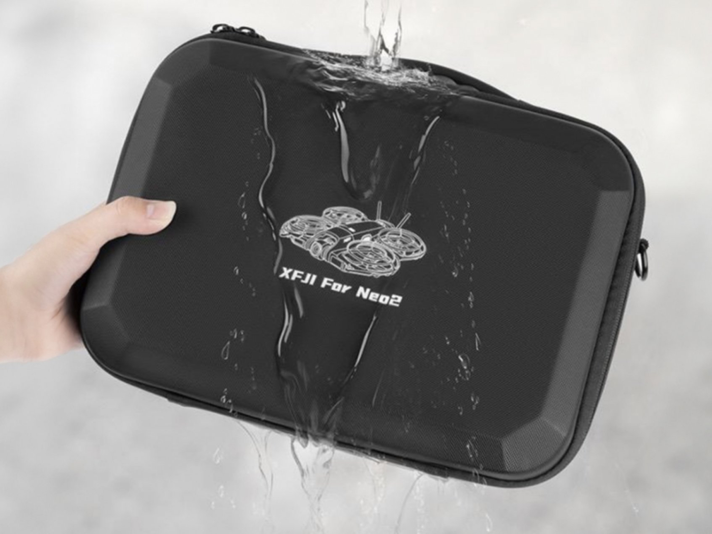 Černé PU pouzdro pro dron DJI Neo 2 + RC-N3