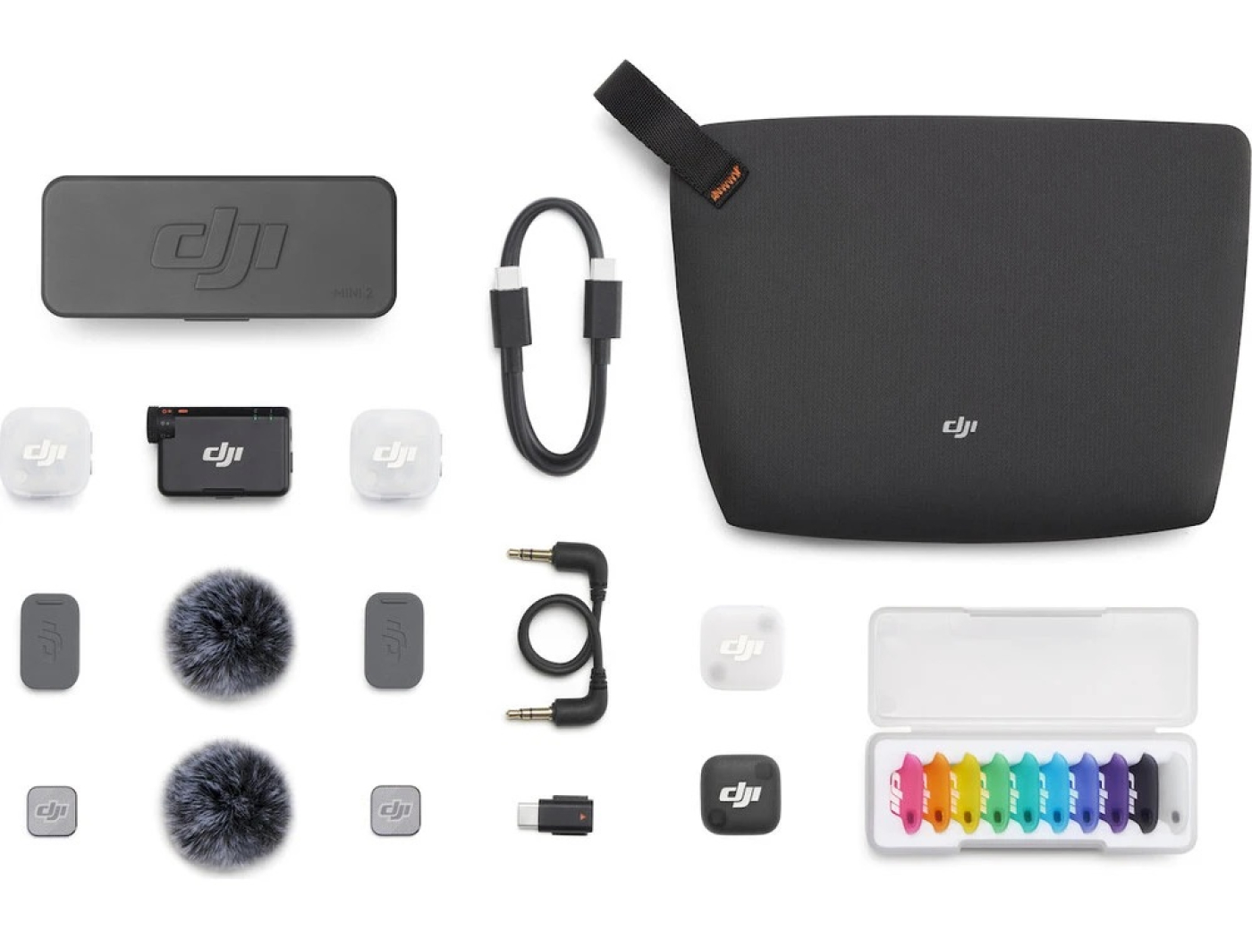DJI Mic Mini 2 (2 TX + 1 RX + Charging Case) obsah balení.jpeg