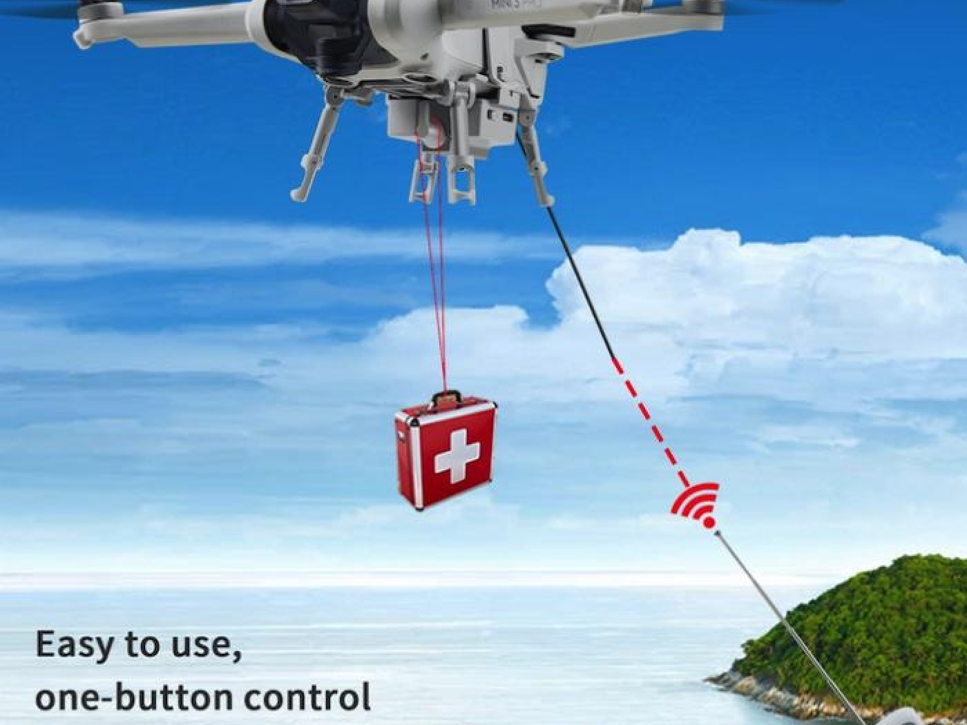 Air Dropping System s přistávacím podvozkem pro dron DJI Mini 3 / Mini 3 Pro