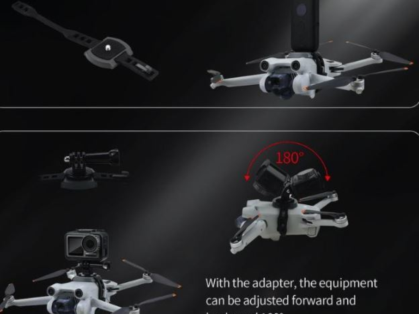 Univerzální adaptér pro připevnění akční kamery na dron