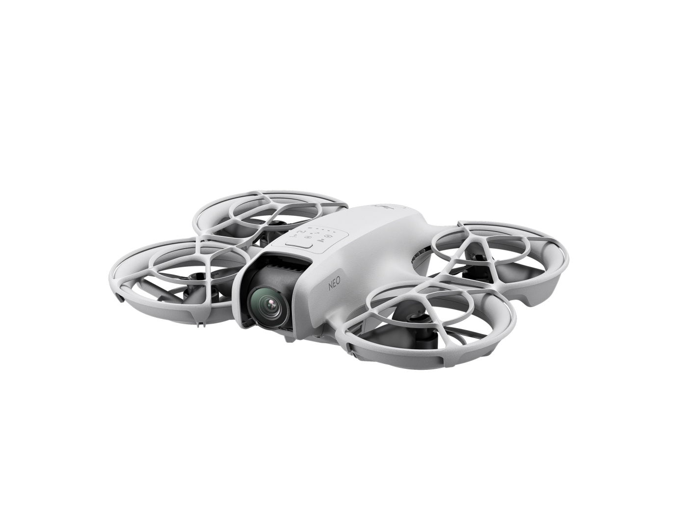 DRON DJI Neo ze předu ze strany DRONPRO