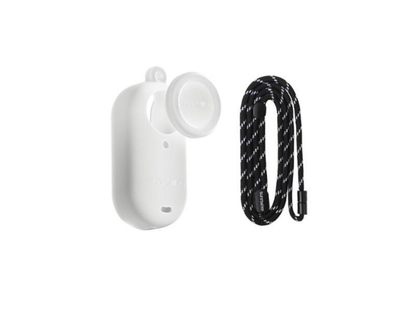 Bílý silikonový chránič a kryt objektivu na kameru Insta360 GO 3S