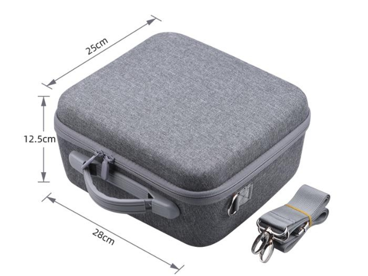 Šedé pouzdro s polstrováním na dron DJI Mini 3 / Mini 3 Pro