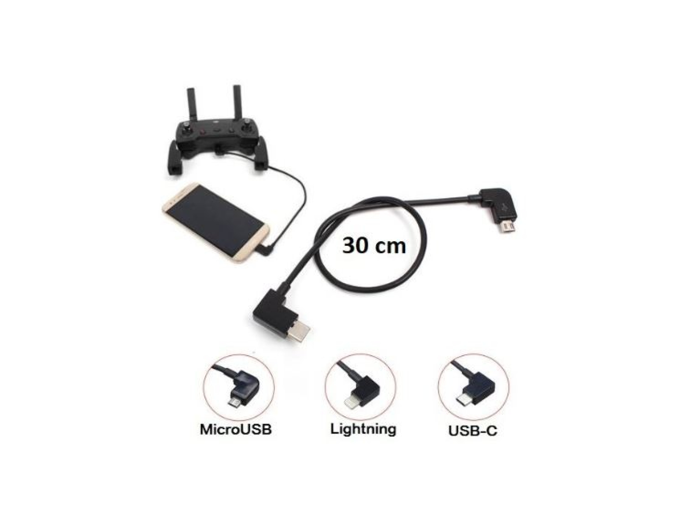OTG kabel 2xMicroUSB pro DJI Mavic 1, 2, Air, Mini, Spark
