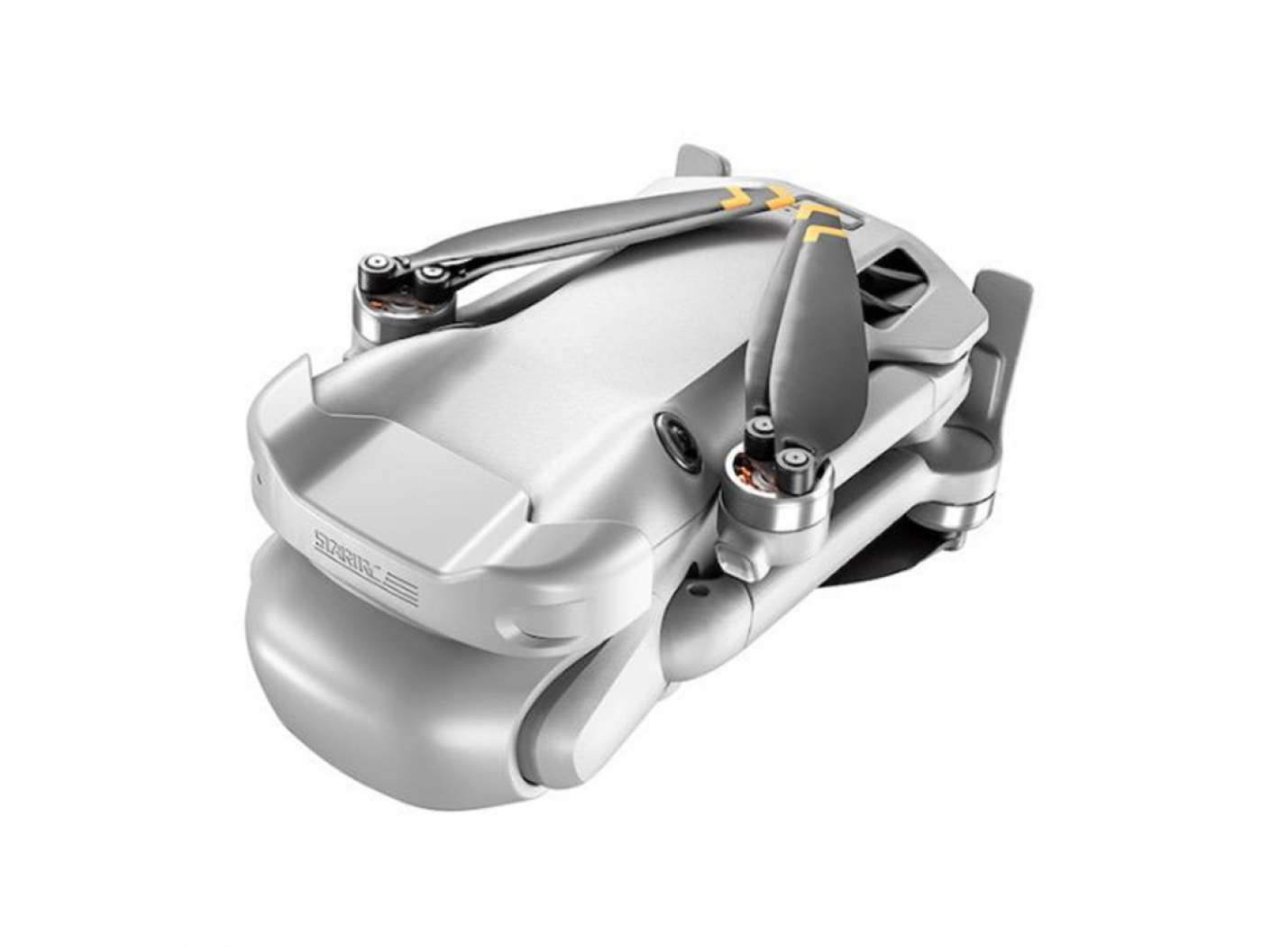 Šedý kryt kamery a předních senzorů na dron DJI Mini 4 Pro