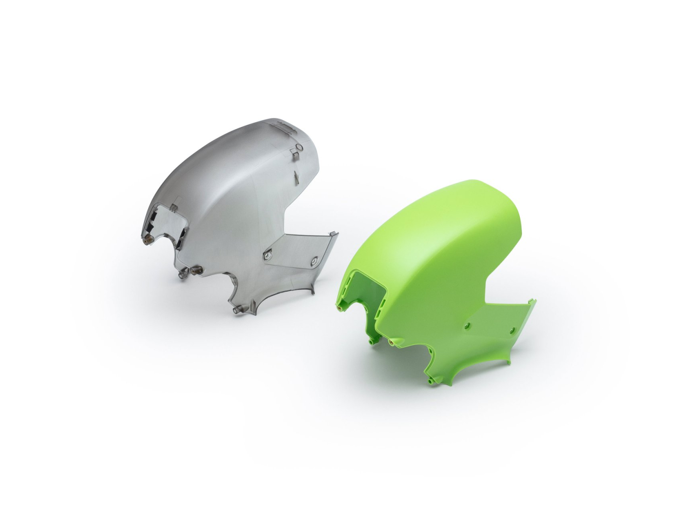 Zelený a šedý kryt DJI FPV závodního dronu