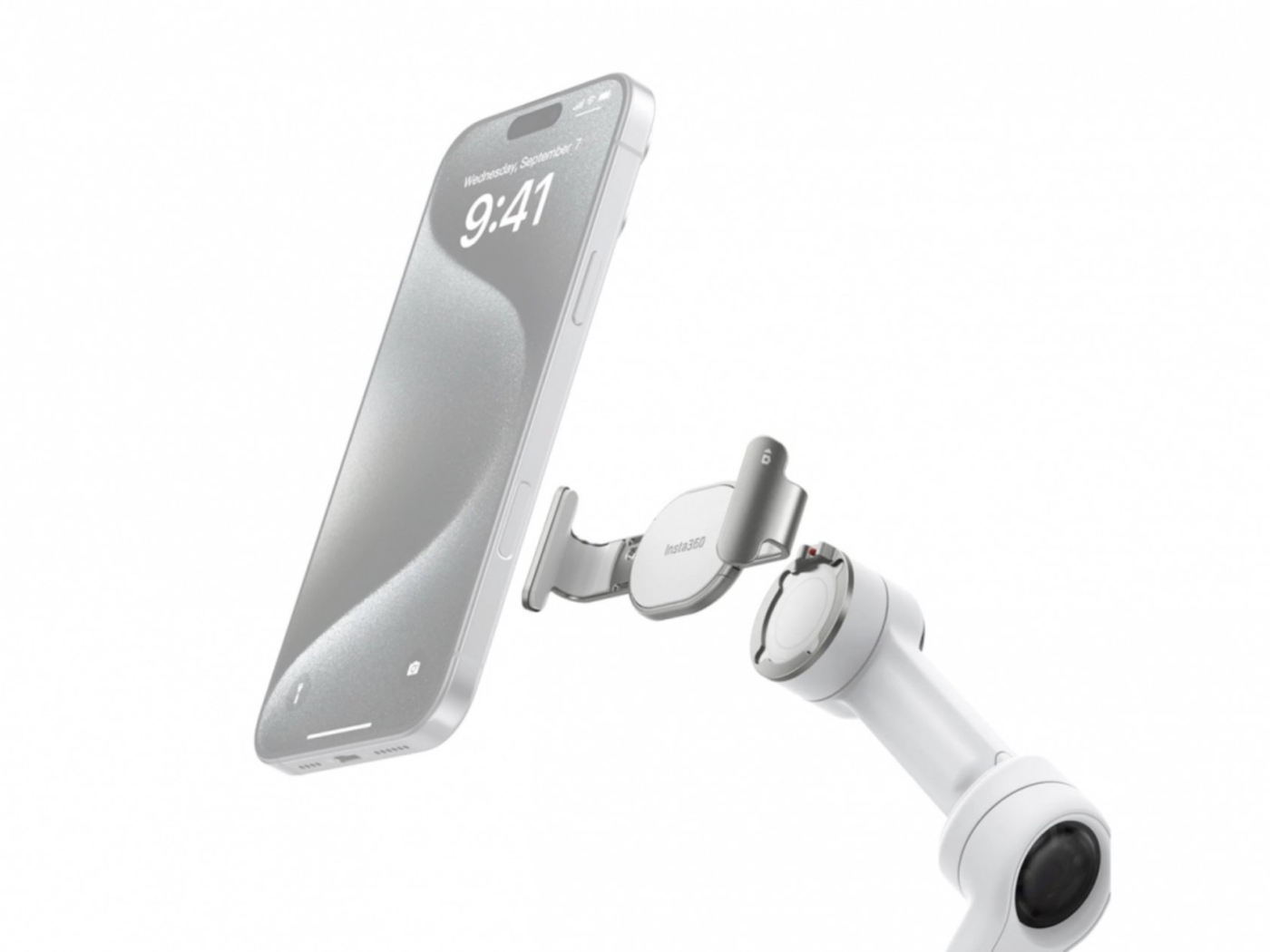 Magnetická svorka na stabilizátor Insta360 Flow 2 Pro (bílá)