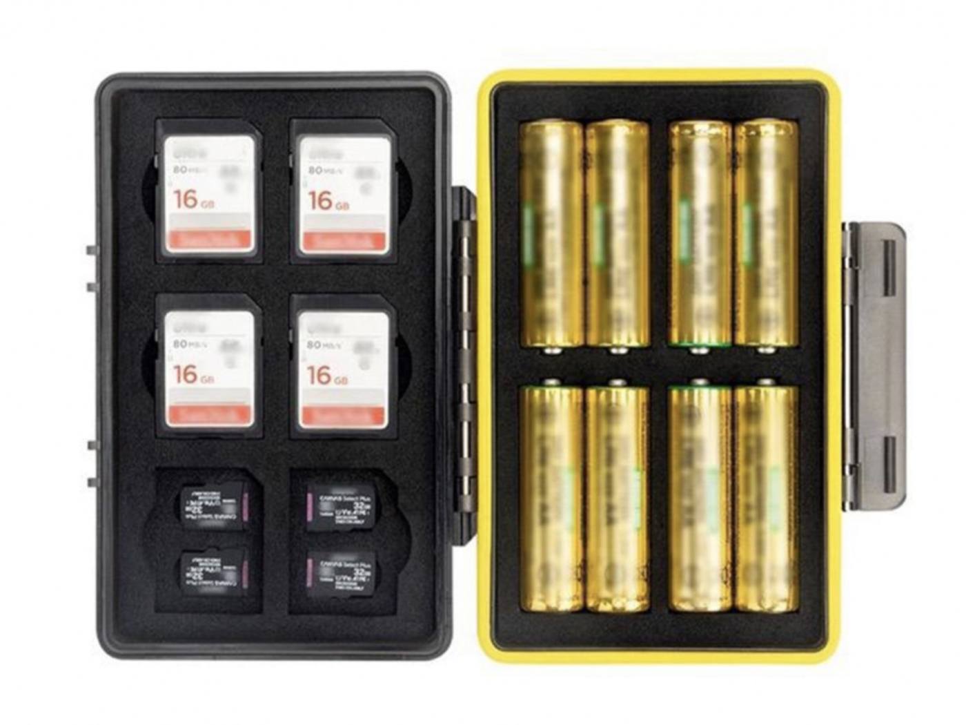 Multifunkční úložný box na baterie a karty