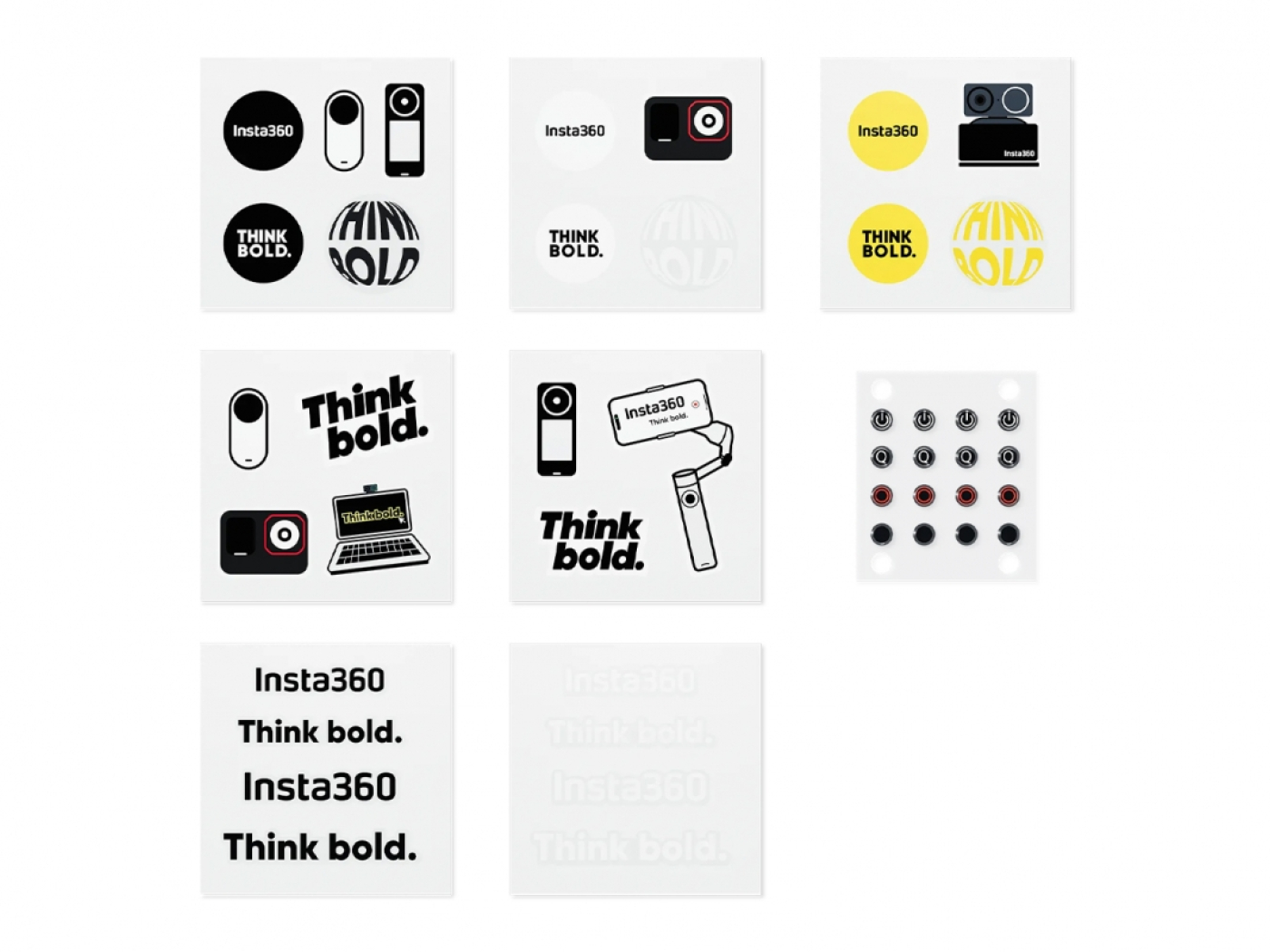 Insta360 Sada nálepek na tlačítka akční kamery Insta360 X5