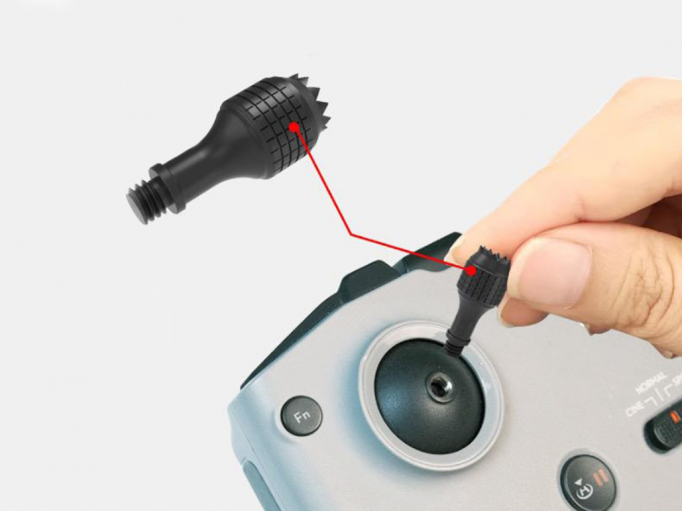 Černé CNC kniply na dálkový ovladač DJI RC-N1 / DJI RC-N2