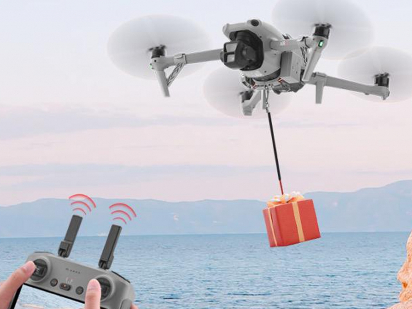 Air Dropping System a zvýšené přistávací nohy na dron DJI Air 3