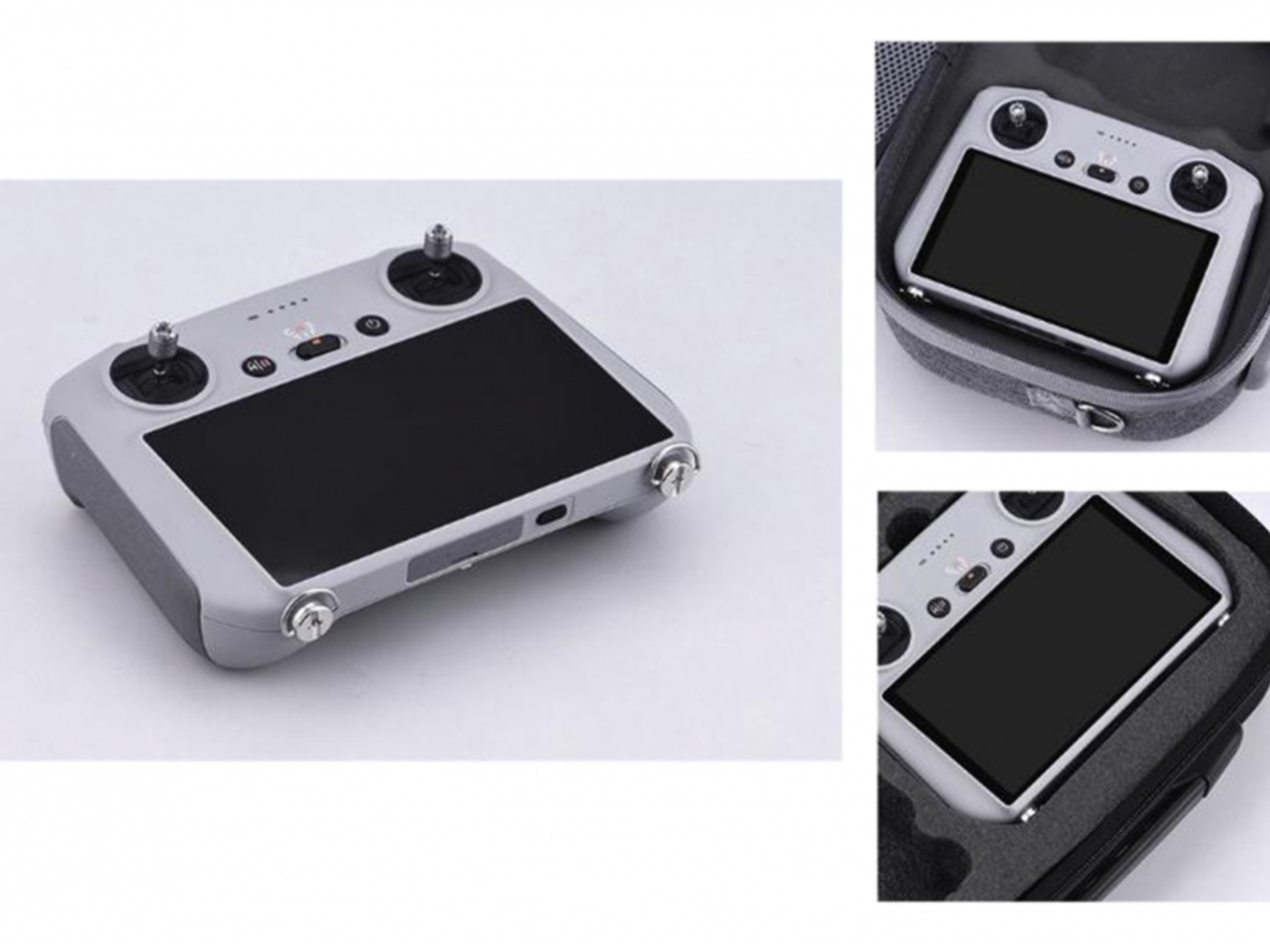 Hnědý popruh na krk na dálkový ovladač DJI RC : RC 2 : RC Pro - na ovladači.jpeg