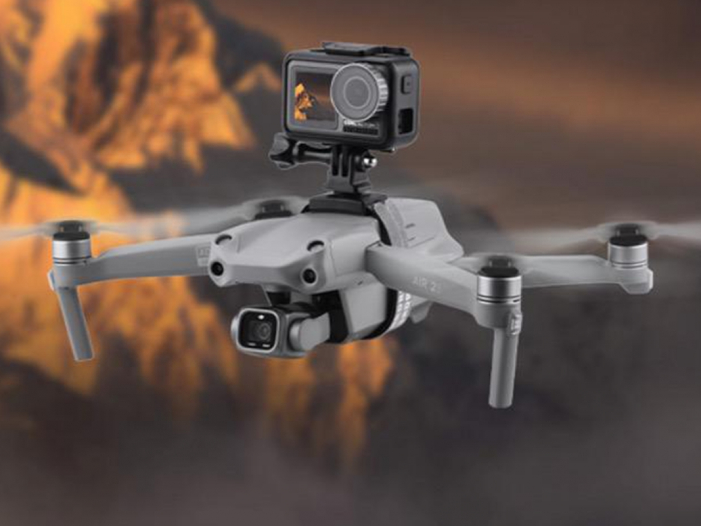 Univerzální adaptér pro připevnění akční kamery na dron