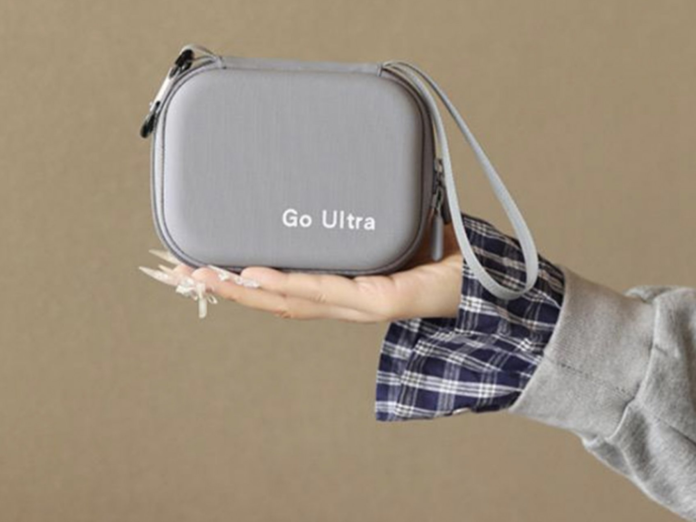 PU pouzdro pro kameru Insta360 GO Ultra - šedé