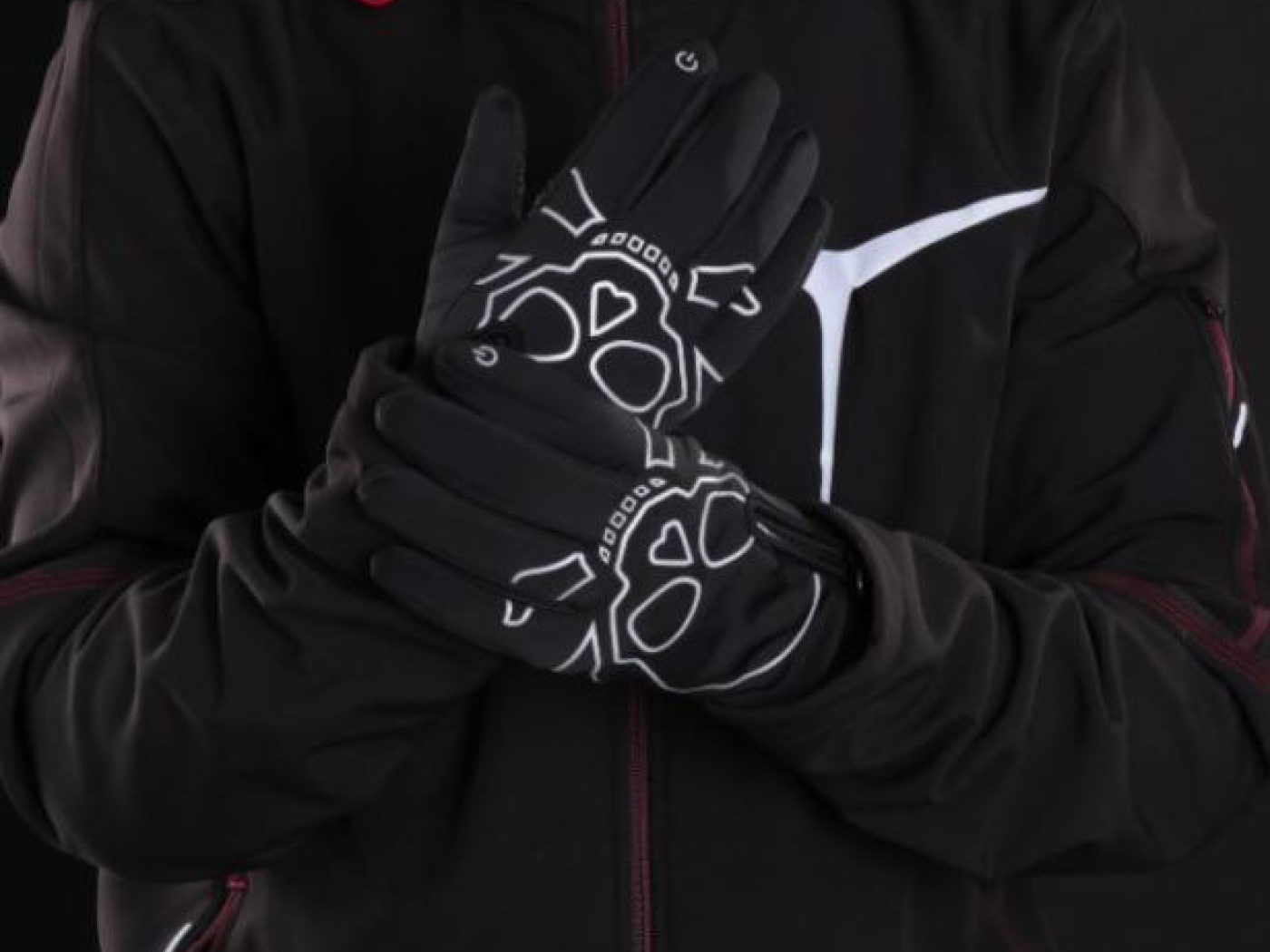 Černé fotografické rukavice (XXL)