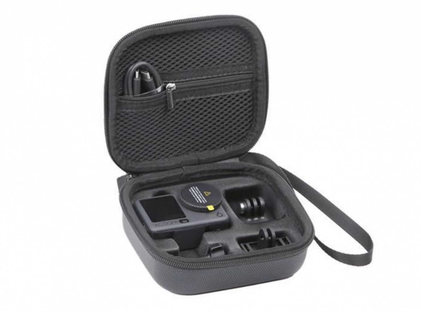 Černé PU pouzdro pro akční kameru DJI Osmo Action 6