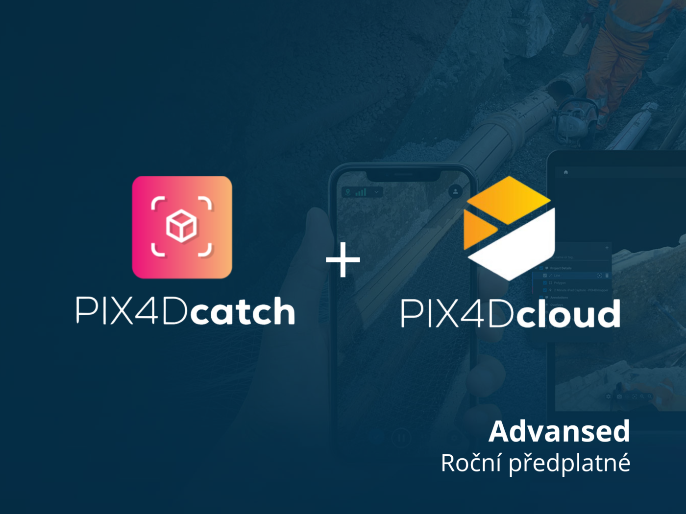 PIX4Dcatch Professional + PIX4Dcloud Advanced - roční předplatné