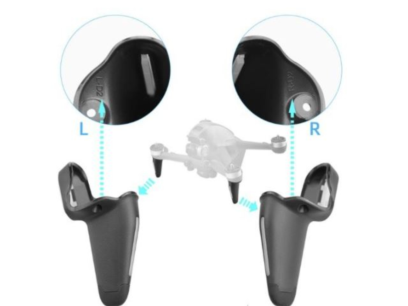 Přistávací nohy na DJI FPV závodní dron
