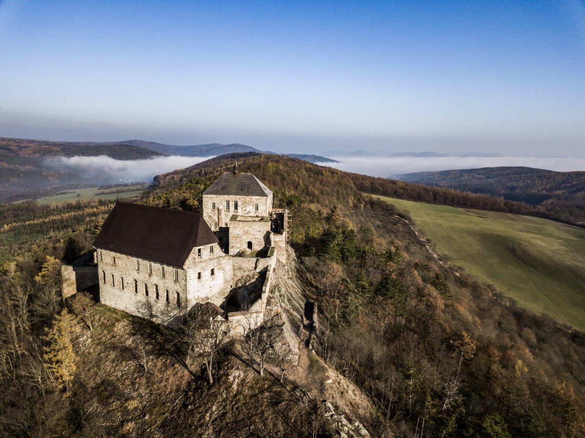 Castle on the hill from drone