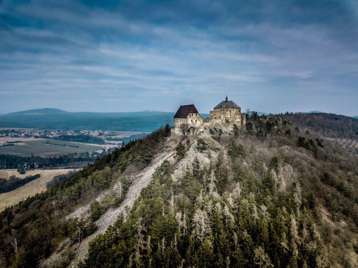 Castle on the hill drone photography