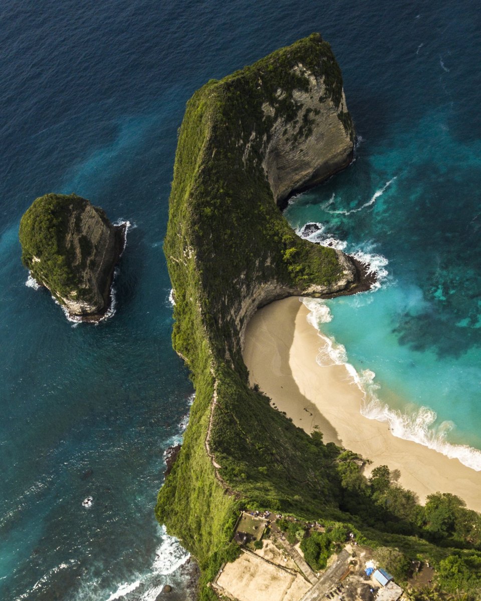 Bali cliff and sea drone photography