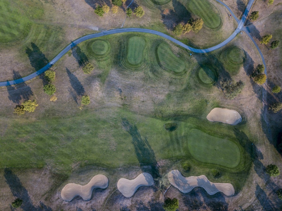 Golf drone photography
