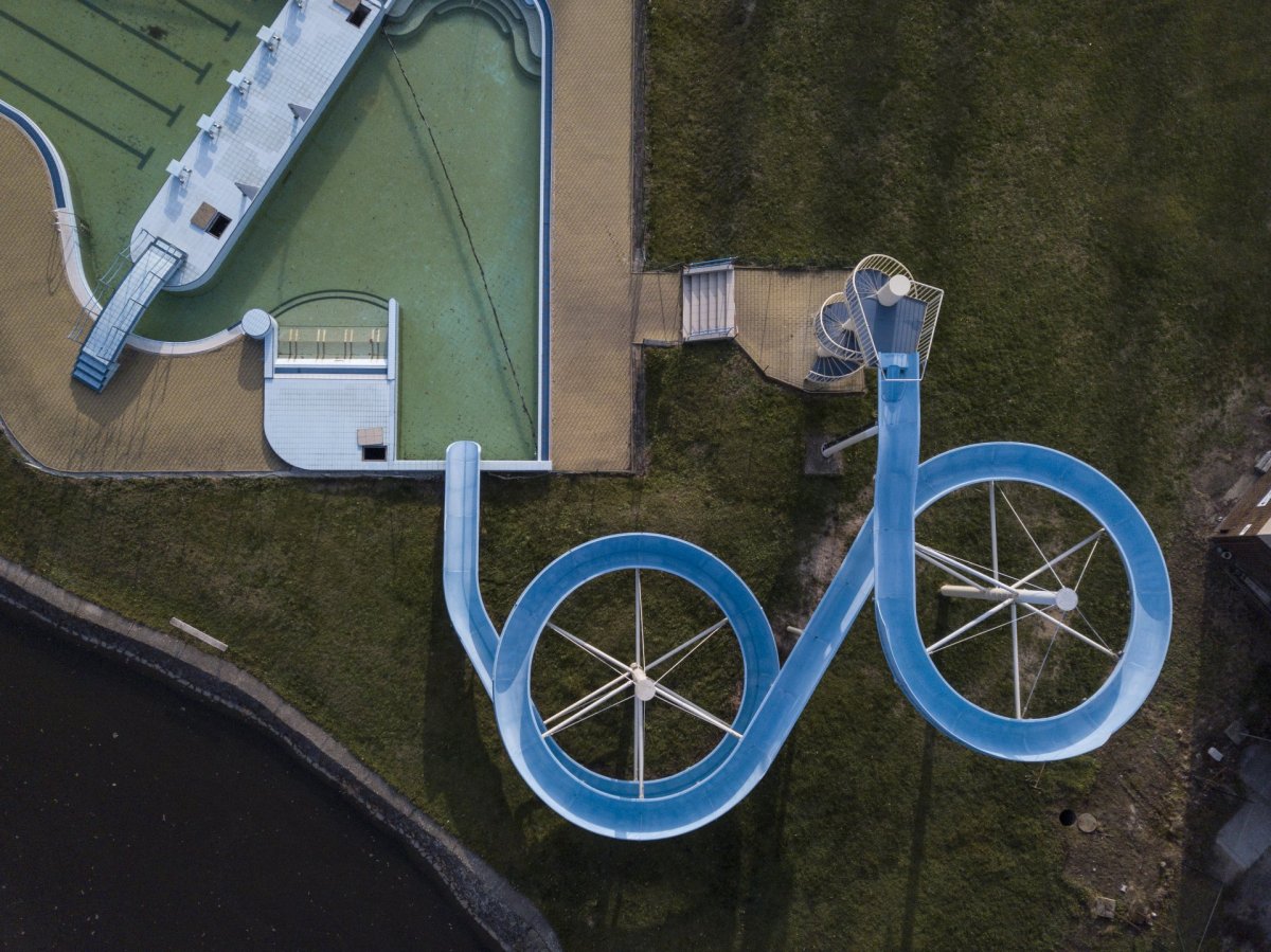 Water park from drone
