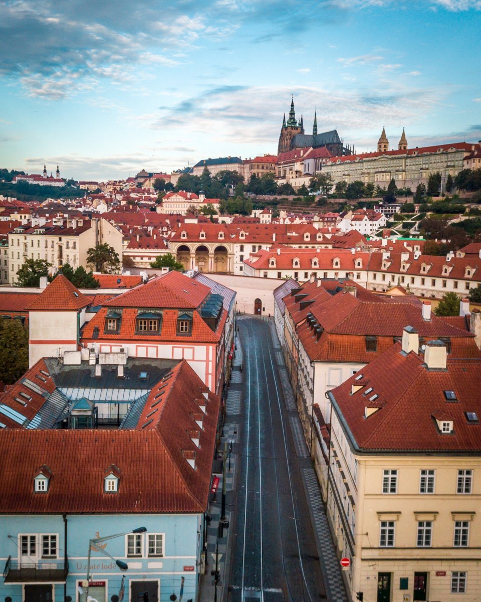 Prague caste drone photography
