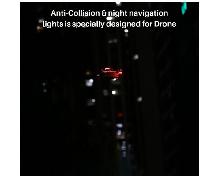Přídavné blikající led světlo na drony v noci 