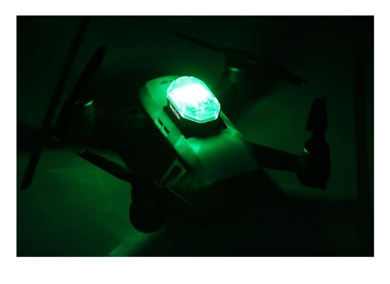 Přídavné blikající led světlo na drony - zelená