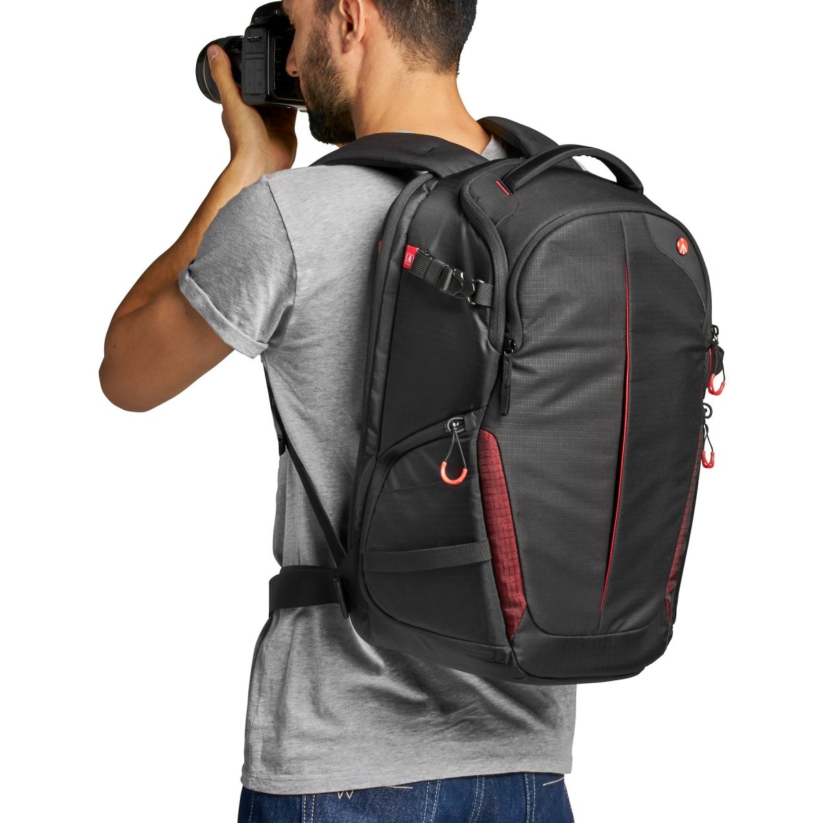 Fotobatoh Manfrotto Pro Light backpack RedBee-310 pro DSLRc nebo dron DJI Mavic series na zádech