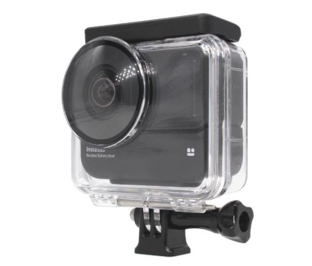 Podvodní kryt na kameru Insta360 ONE R - 360° Modul s duálním objektivem ze strany