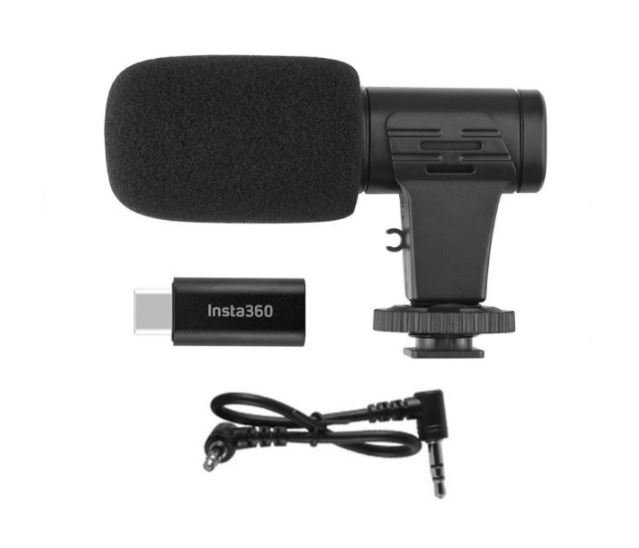 3.5 mm adaptér + mikrofon na kameru Insta360 ONE R samostatně