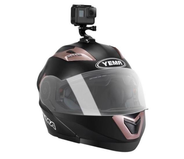 Sada pro připevnění akční kamery na helmu umístění nahoře