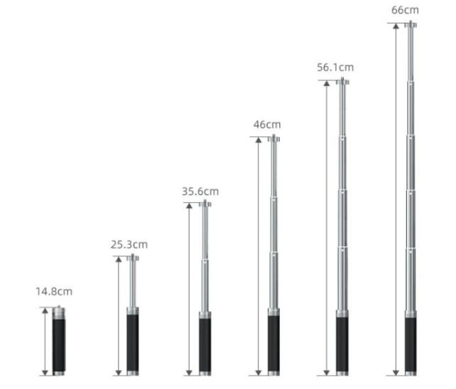 Univerzální prodlužující tyč (66 cm) rozměry
