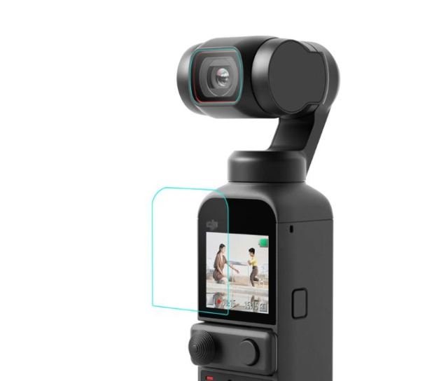 Ochranné sklo na kameru a displej DJI Pocket 2 nasazení