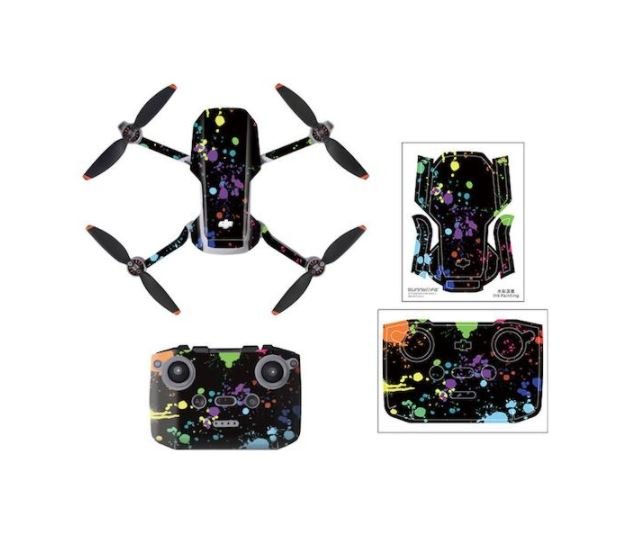 Barevný polep na dron a ovladač DJI Mini 2 - černá verze obsah balení