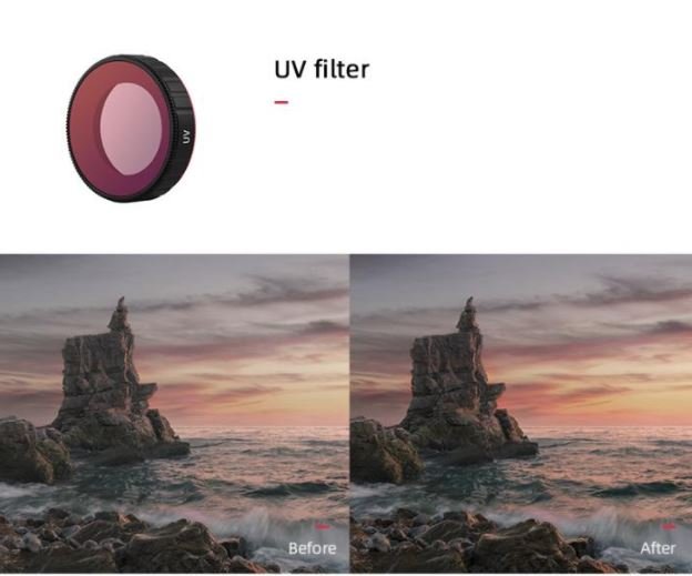 UV filtr na DJI Osmo Action porovnání