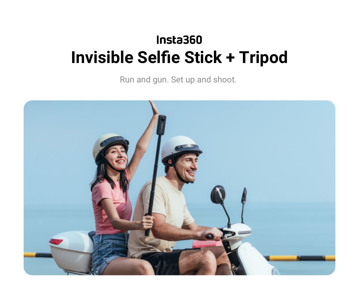 Neviditelná selfie tyč + tripod na kameru Insta360 v praxi 