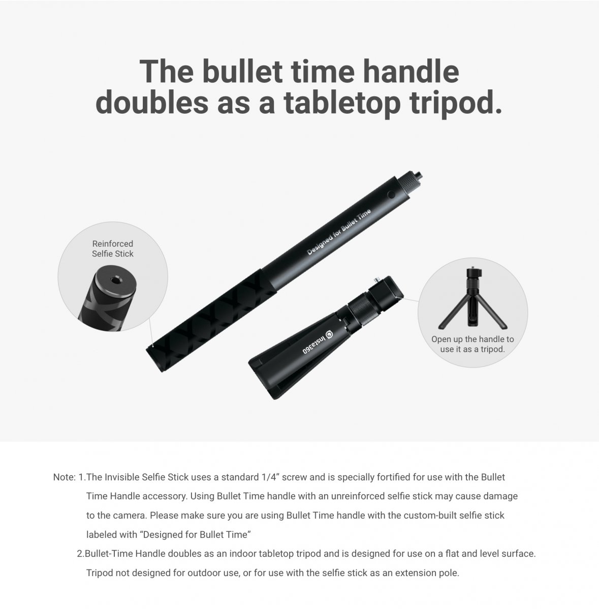 Multifunkční balíček pro režim Bullet Time ke kameře Insta360 ONE R popis