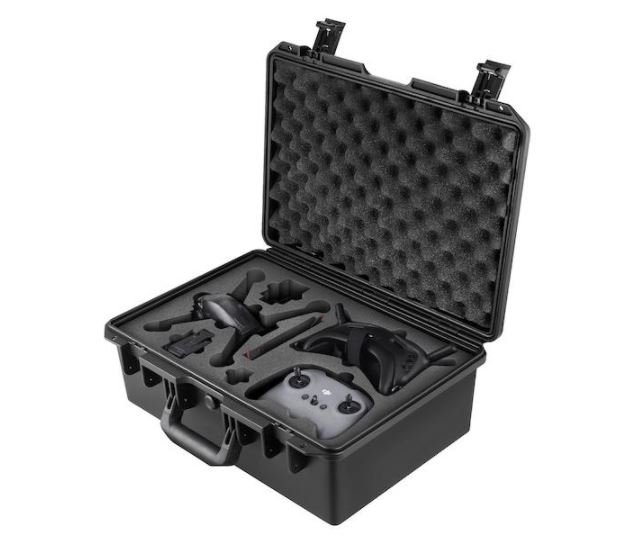 Voděodolný přepravní kufr na DJI FPV závodní dron vnitřek 