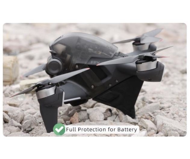 Kryt baterie na DJI FPV závodní dron ze strany