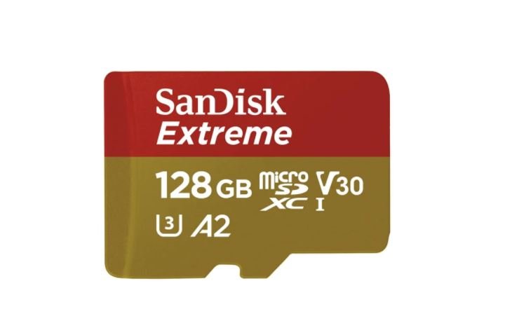 SanDisk MicroSDXC 128GB Extreme A2 UHS-I (V30) U3 + SD adaptér 