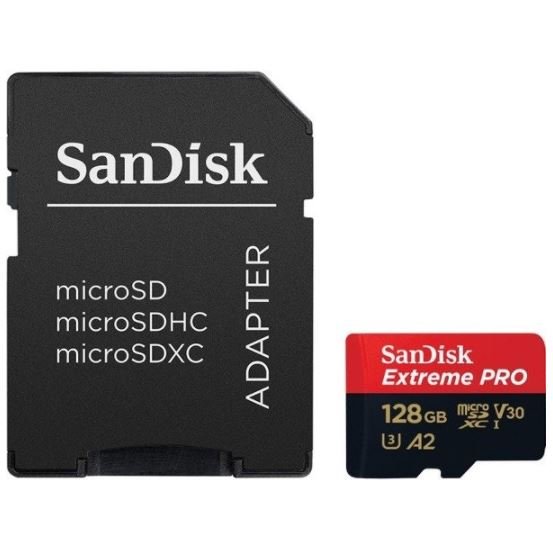 SanDisk MicroSDXC 128GB Extreme PRO A2 UHS-I (V30) U3 + SD adaptér 