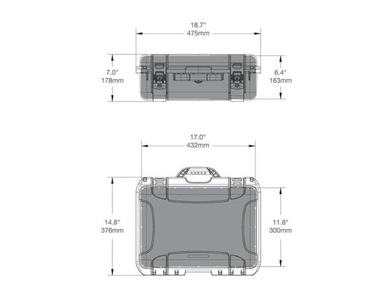 Odolný kufr NANUK 925 pro dron DJI Mavic 2 rozměry