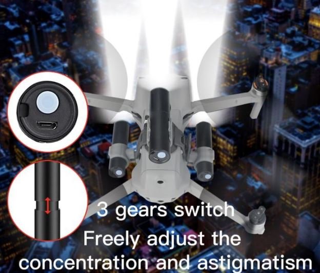 LED světlomet na dron DJI Mavic 2, Mavic Air 2, Air 2S shora