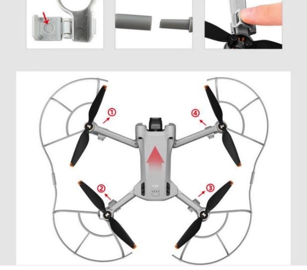 Ochranné oblouky na dron DJI Mini 3 Pro nasazení