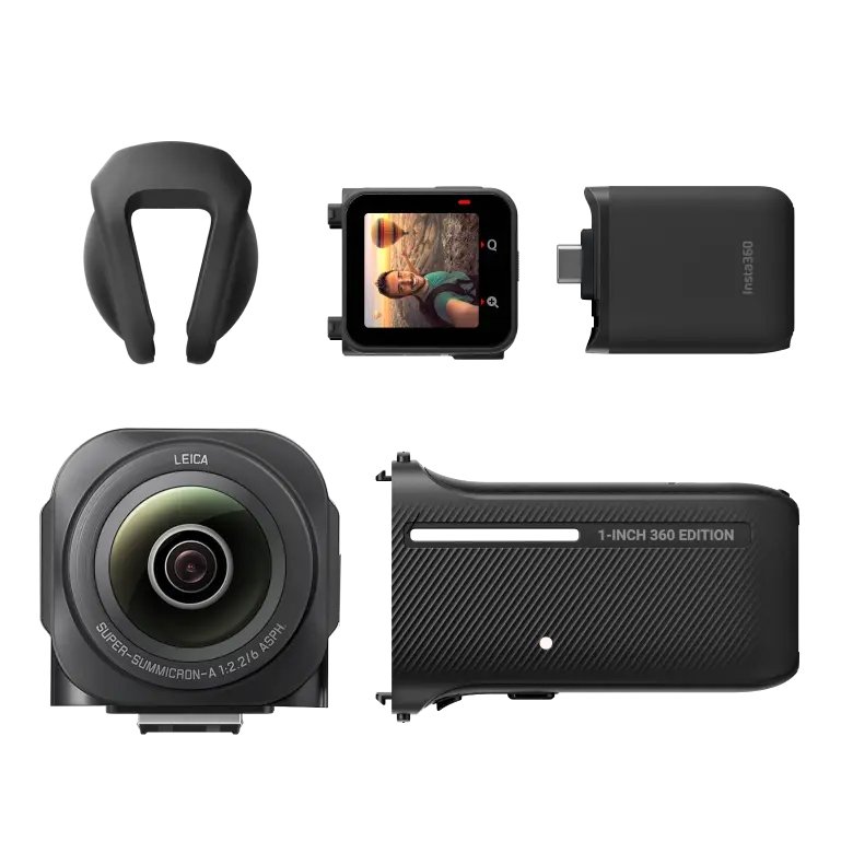 Akční kamera Insta360 ONE RS 1-Inch 360 obsah balení