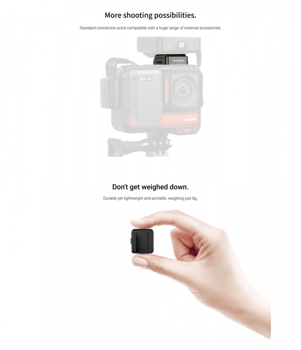 Držák dalšího příslušenství ke kameře Insta360 ONE RS nasazení návod