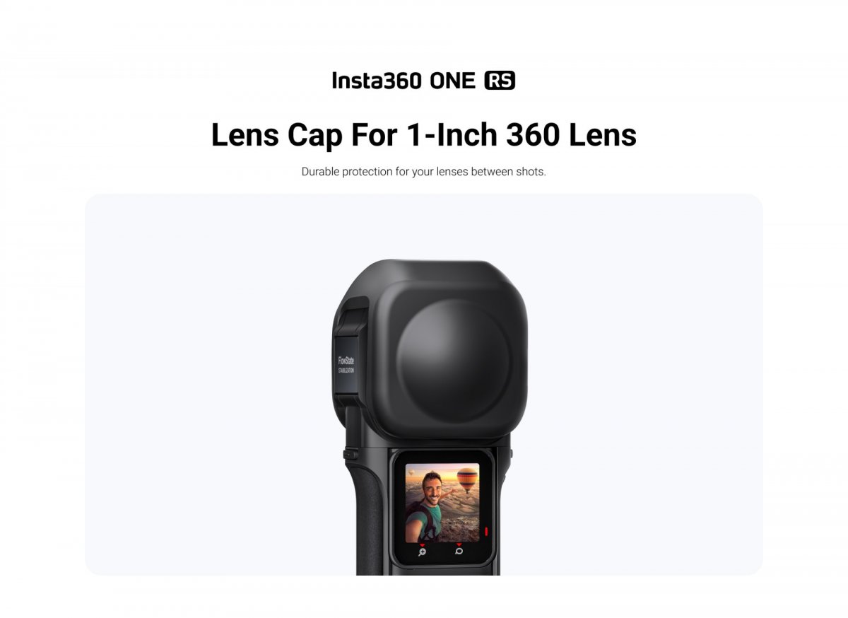 Ochranný kryt na kameru Insta360 ONE RS 1-Inch 360 nasazený